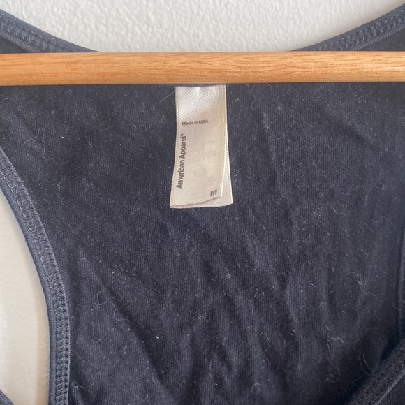 AMERICAN APPAREL Cotton Spandex Racerback Thong Bodysuit 🖤 - Picture 2 of 10